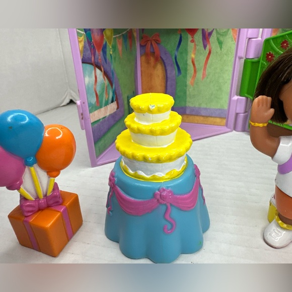 2003 Mattel Dora the Explorer toy figure or cake topper plastic Birthday box - Picture 4 of 15